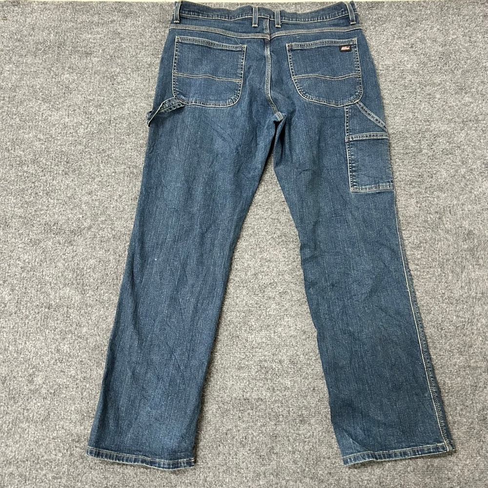 Dickies Carpenter Jeans Mens Size 36x34 Blue Straight Leg Utility Workwear Denim